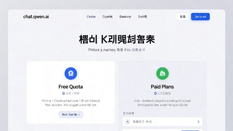 免费额度与付费方案:chat.qwen.ai 配图